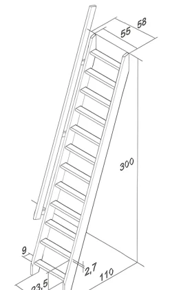 Handystairs Uitschuifbare Steektrap 