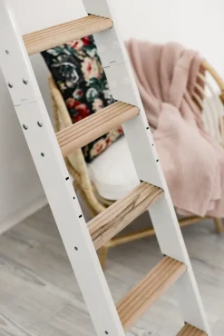 Handystairs Uitschuifbare Steektrap Max6 - H=152 Cm - Beukenhout - Wit-Brico Discount