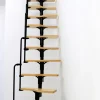 Handystairs Zoldertrap "Swirl" - Multi-Inzetbaar - Hoogte 294Cm - 12 Treden Van Berken - Zwart Staal-Brico New