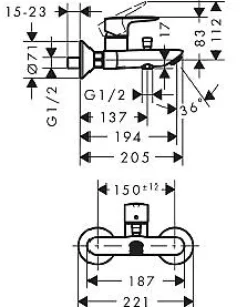 Brico Hansgrohe Bad- En Douchemengkraan Mysport Chroom Outlet