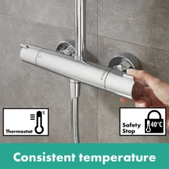 Brico Hansgrohe Thermostatische Douchekraan Ecostat Zwart Mat Best