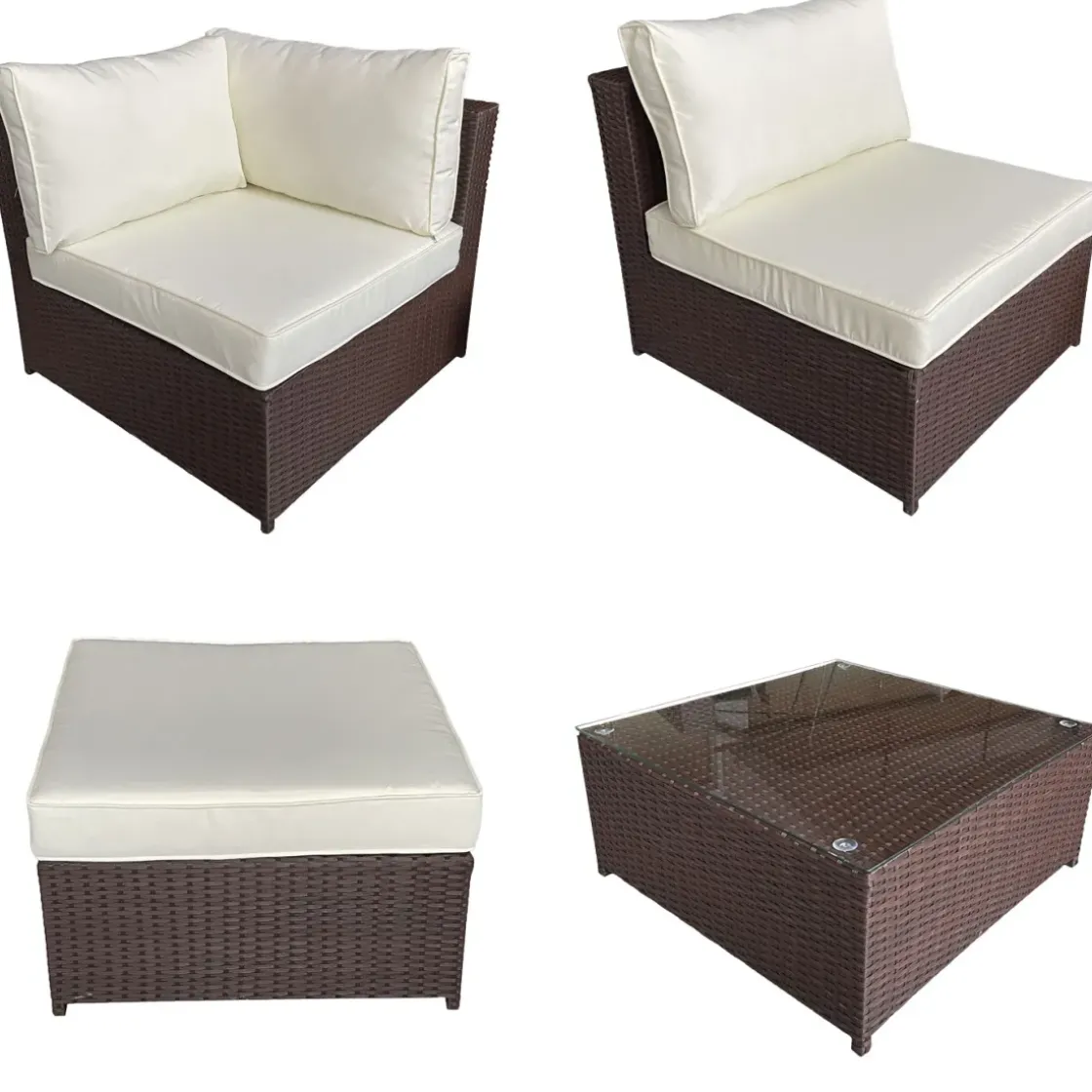 Happy Garden Buitenmeubelsets Cargese - Bruin - Geweven Hars-Brico Outlet