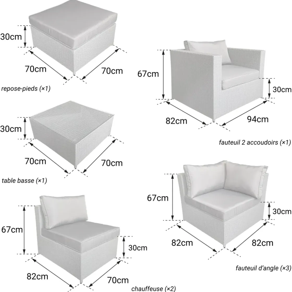 Happy Garden Buitenmeubelsets Cargese - Bruin - Geweven Hars-Brico Outlet