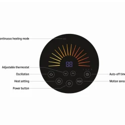 Keramische Kachels & Blaasverwarming<Brico Honeywell Keramische Verwarming Comforttemp Met Bewegingssensor Hce646Be Zwart