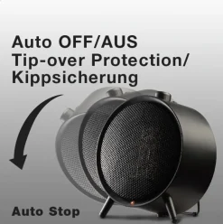 Keramische Kachels & Blaasverwarming<Brico Honeywell Ronde Keramische Verwarming Hce200Be 1500W Zwart