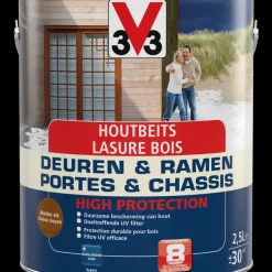 Houtbeits V33 Deuren & Ramen High Protection Midden Eik Zijdeglans 2,5L-Brico Online