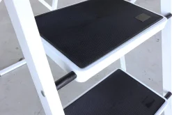 Brico Huishoudtrap - Keukentrap 4 Treden - Inklapbaar - Wit Discount