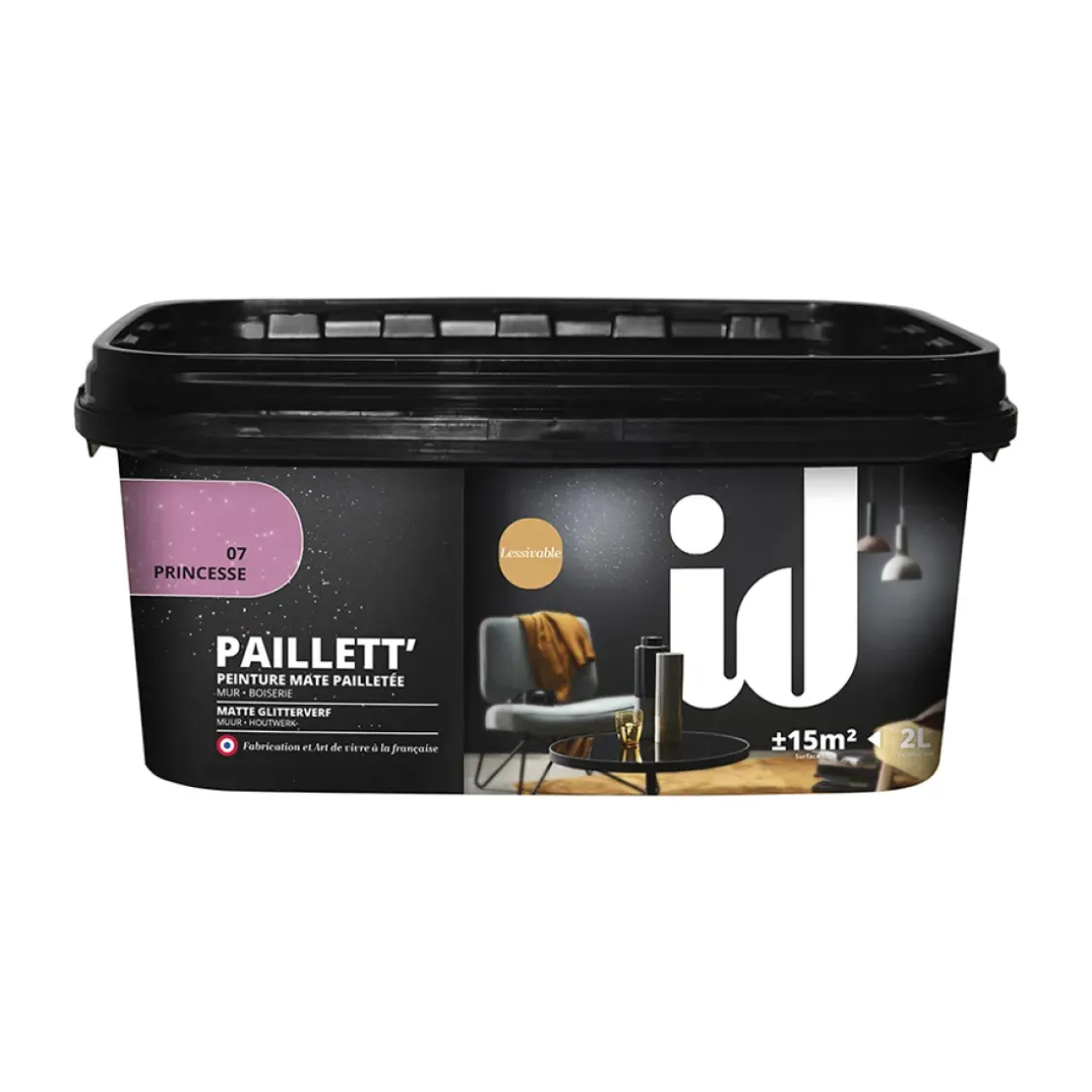 Id Glitterverf Paillett' Prinses 2L-Brico Online