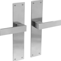 Intersteel Deurklink Amsterdam + Plaat 250X55X2Mm Blind Geborsteld Rvs-Brico Sale
