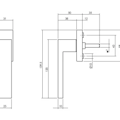 Intersteel Raamkruk Amsterdam Op Rechthoekige Rozet Zwart-Brico Discount