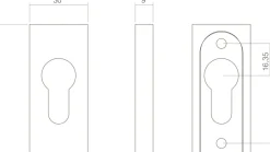 Intersteel Veiligheid-Schuifrozet Rechthoekig 10Mm Rvs Geborsteld-Brico Discount