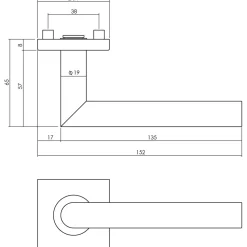 Intersteel Voordeurset Veiligheidsbeslag Skg*** Vierkant Rozet Rvs Geborsteld Met Kerntrekbeveiliging-Brico Outlet