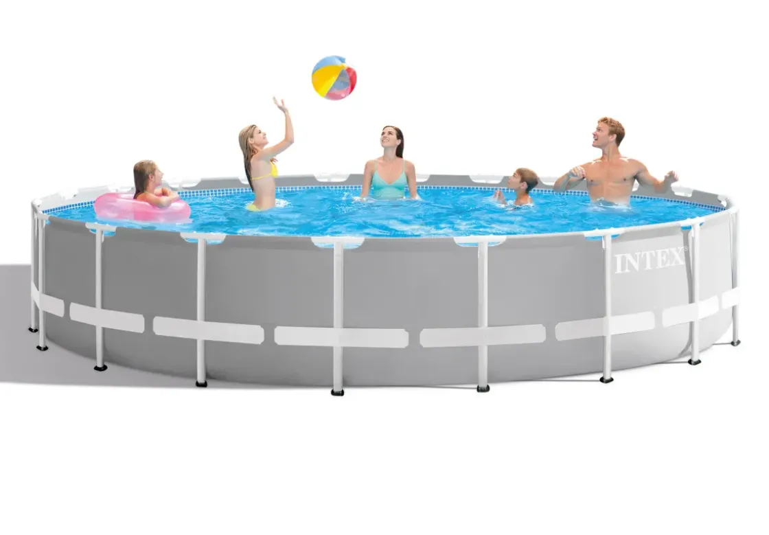 Intex Rond Framezwembad Prism Frame Grijs O610X132Cm-Brico