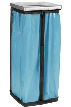 Brico Keeeper Vuilniszakhouder L Zwart-Grijs 60-120L