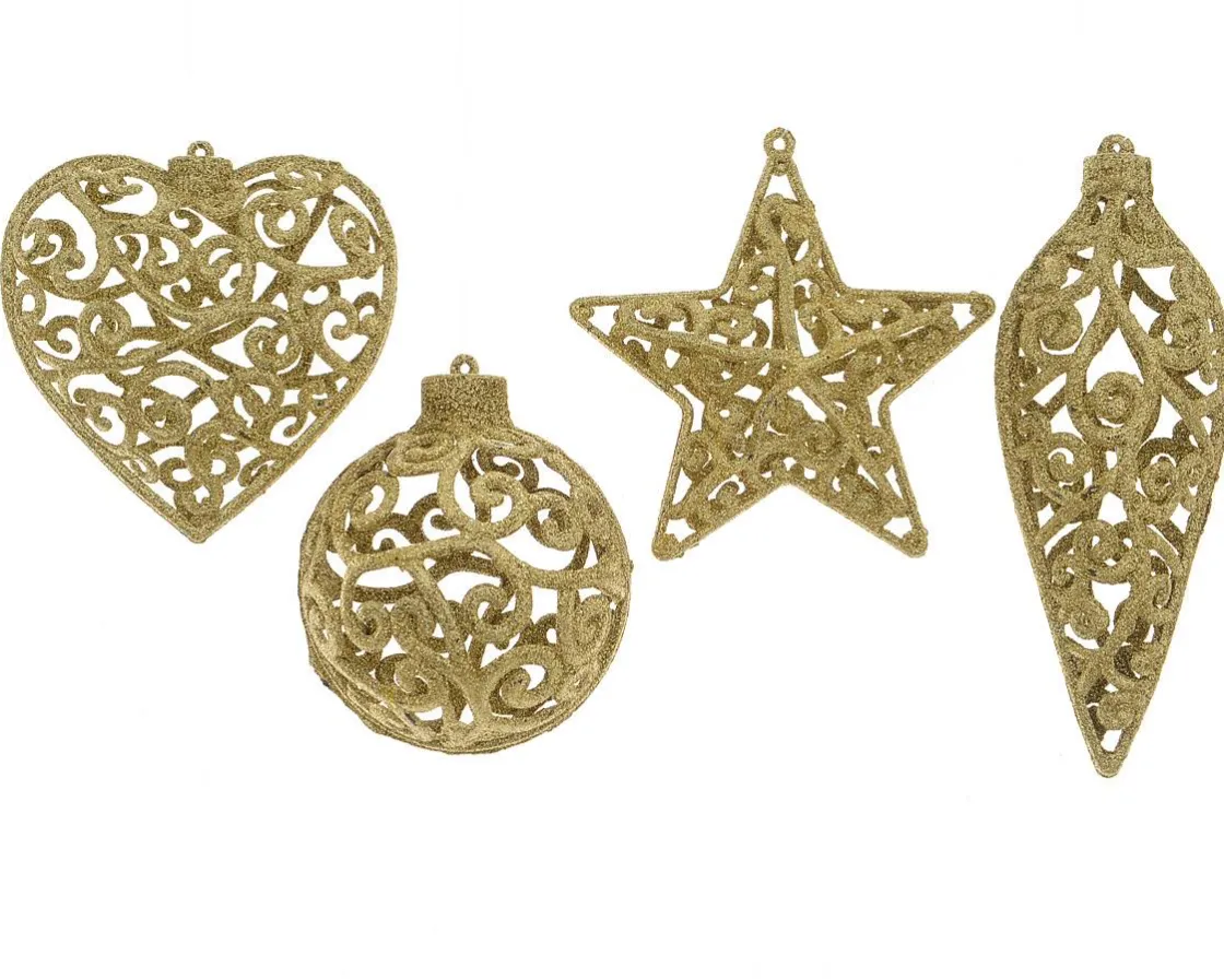 Brico Kersthanger Kunstof Of Goud Glitter 1Stk Clearance