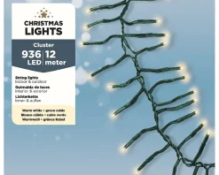 Brico Kerstverlichting (Lumineo) Cluster 936 Led Lampjes Warm Wit 12M Best