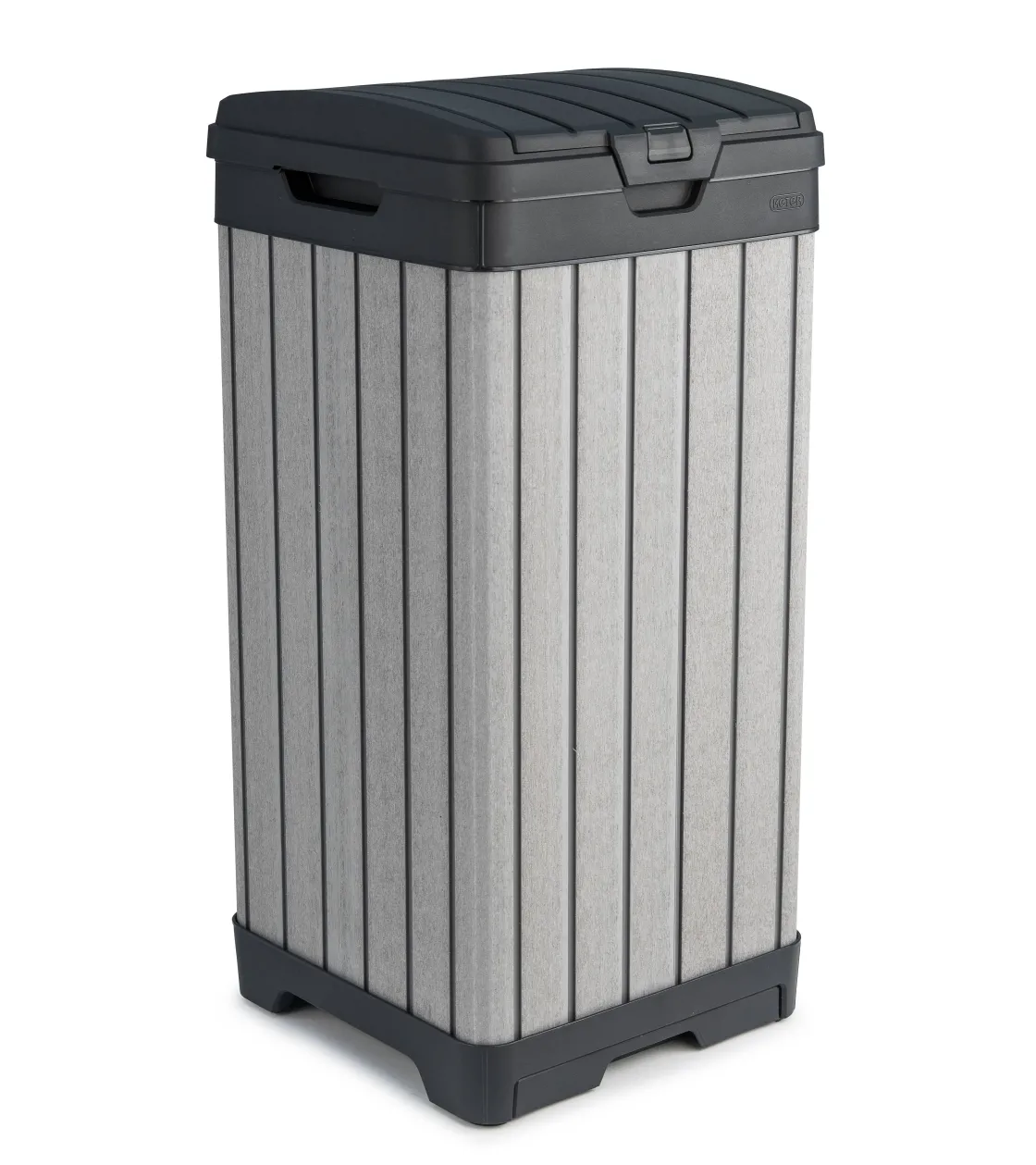 Brico Keter Afvalbak Rockford 124L Grijs 41X41X87,4Cm Buiten Hot