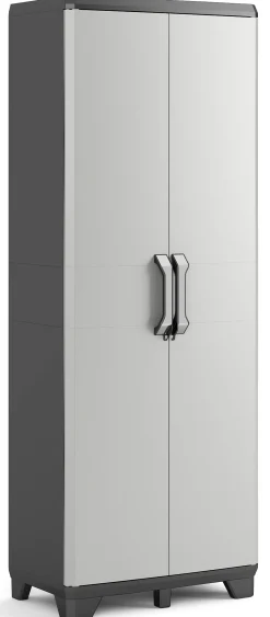 Brico Keter Gear Hoge Opbergkast 39X68X182Cm Zwart/Grijs Clearance