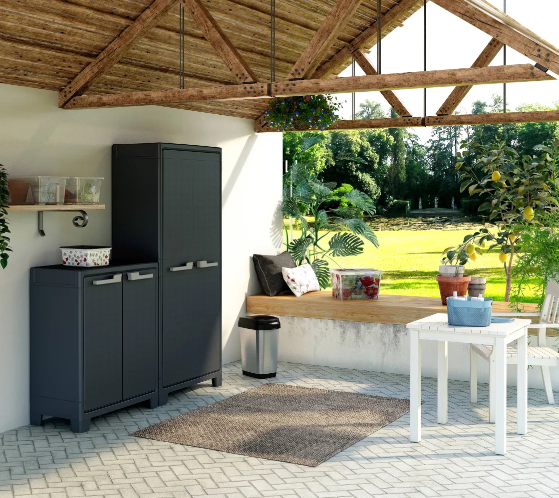 Brico Keter Lage Kast Moby Antraciet Discount