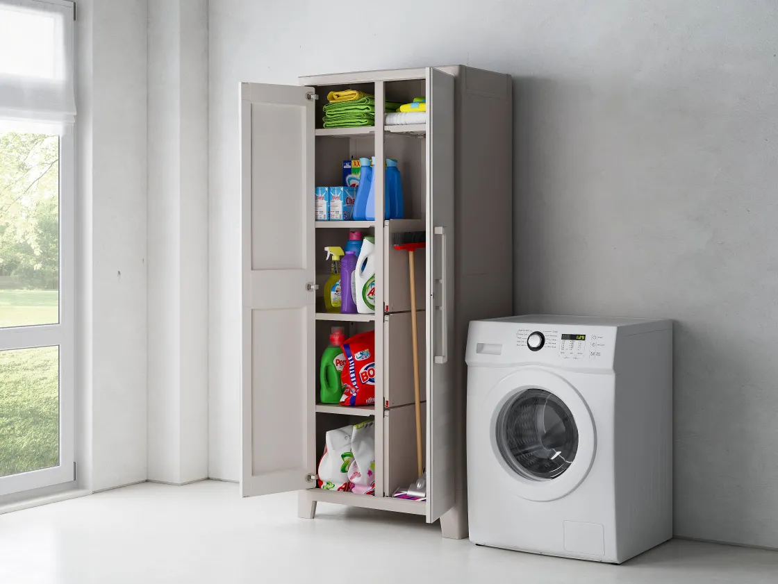 Brico Keter Multispace Kast Guilliver 80X182Cm Zand/Beige Discount