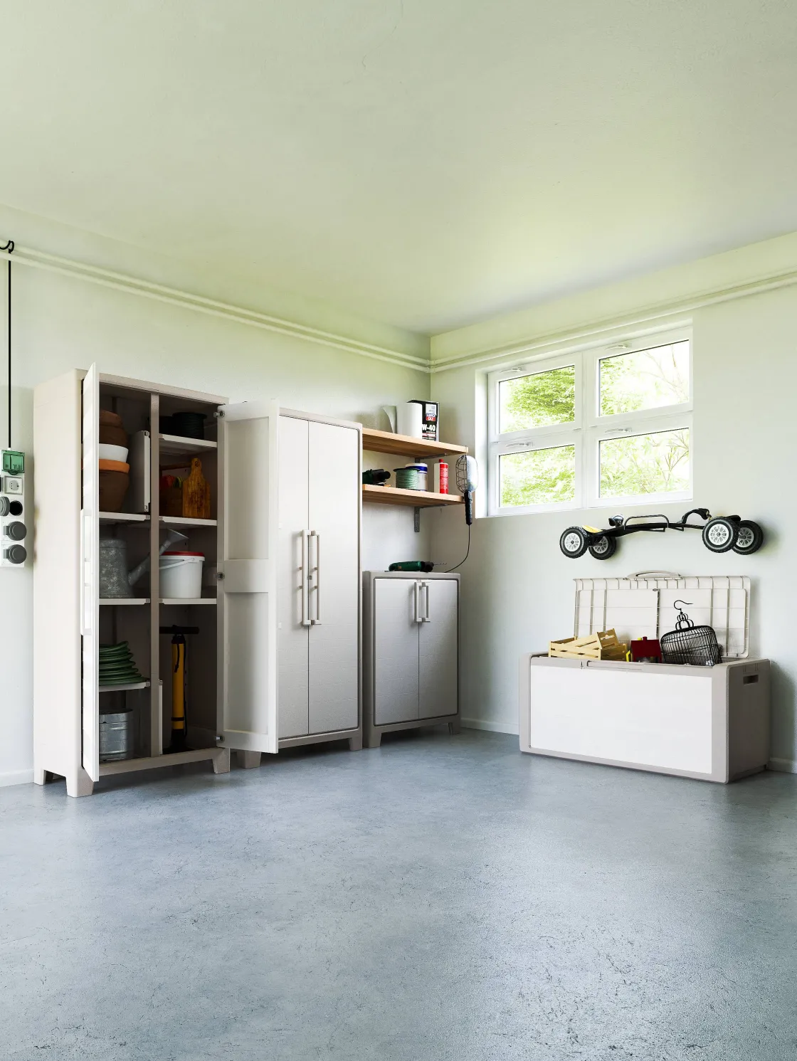 Brico Keter Multispace Kast Guilliver 80X182Cm Zand/Beige Discount