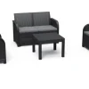 Keter Rosalie Lounge Set Grafiet 113X74X65Cm-Brico Discount