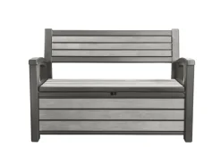 Keter Tuinbank Hudson Opberg Grijs 260L-Brico Online