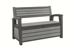 Keter Tuinbank Hudson Opberg Grijs 260L-Brico Online