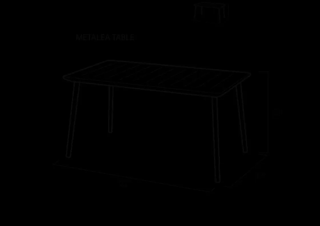 Keter Tuintafel Metalea Gietijzer 146X87X75Cm-Brico Outlet