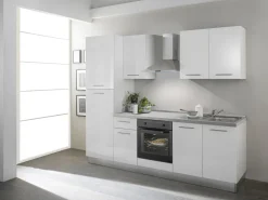 Brico Keukenblok 'Venus' Wit Hoogglans 250Cm Clearance