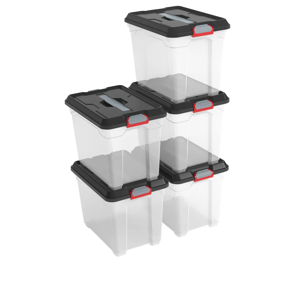 Brico Kis Moover Box S Transparant Zwart 18L Outlet