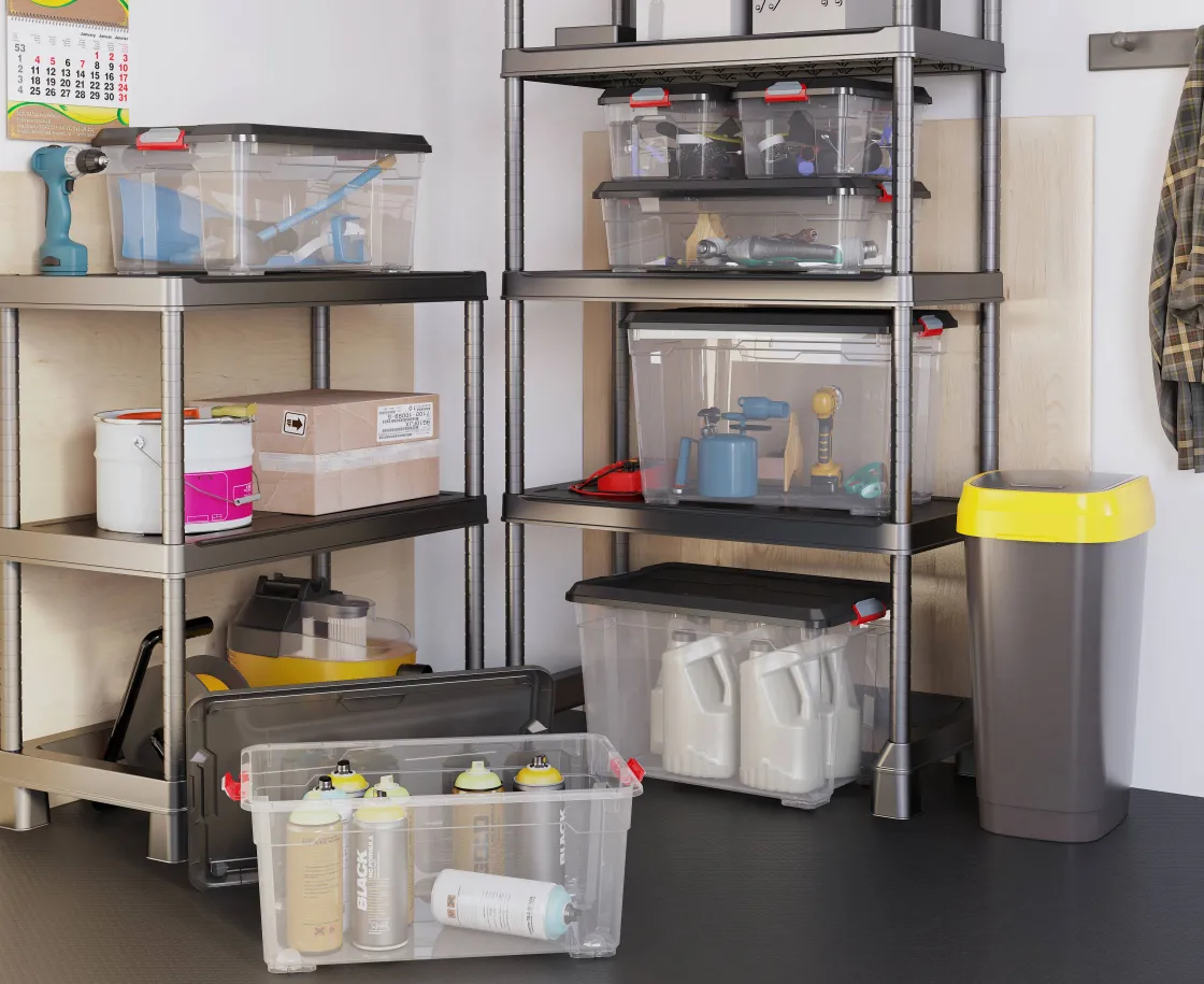 Brico Kis Moover Box S Transparant Zwart 18L Outlet