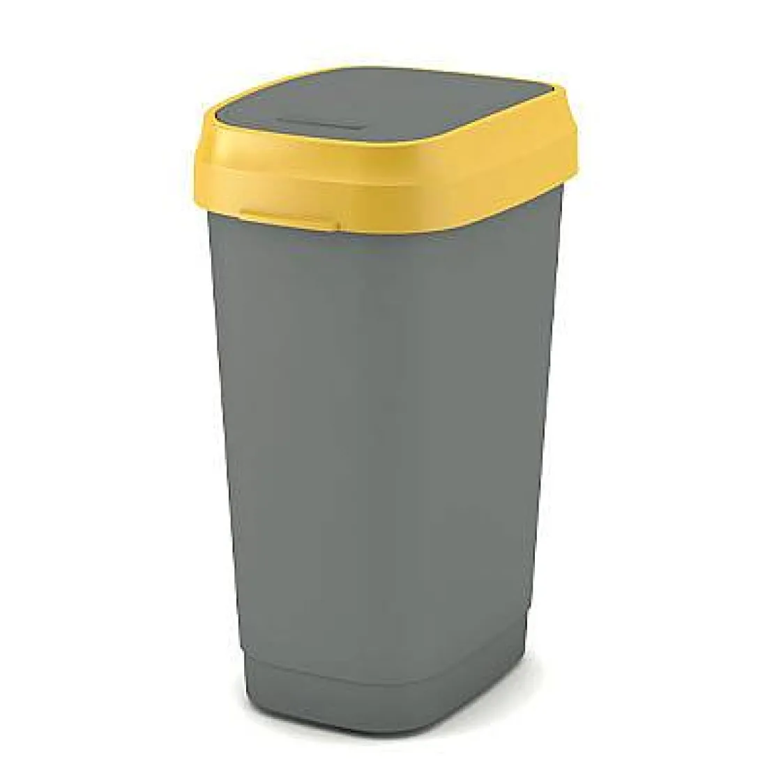 Brico Kis Vuilsnisbak 'Dual Swing Eco' Geel En Grijs 50 L Online