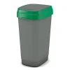 Brico Kis Vuilsnisbak 'Dual Swing Eco' Groen En Grijs 50 L Hot