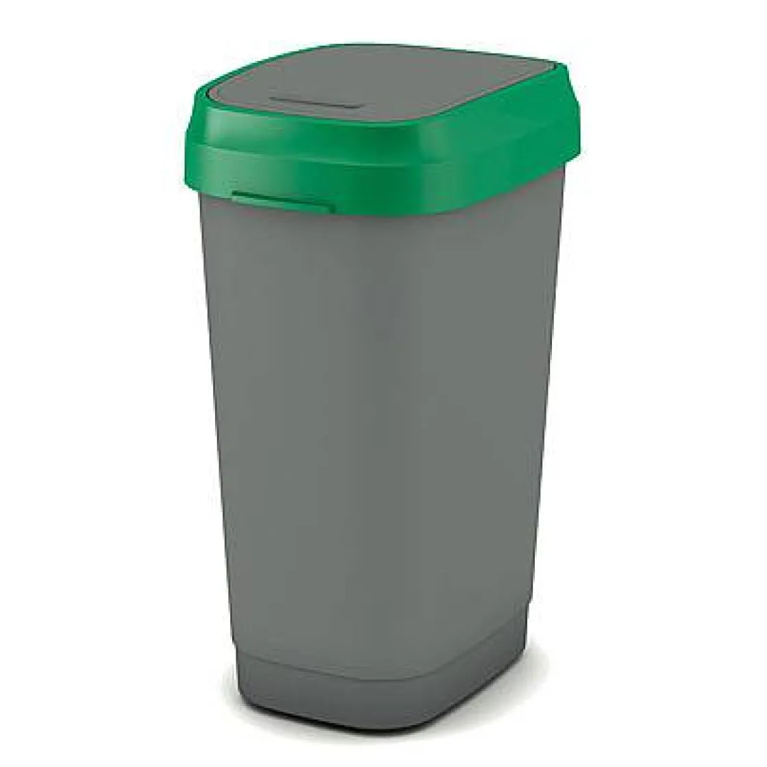 Brico Kis Vuilsnisbak 'Dual Swing Eco' Groen En Grijs 50 L Hot