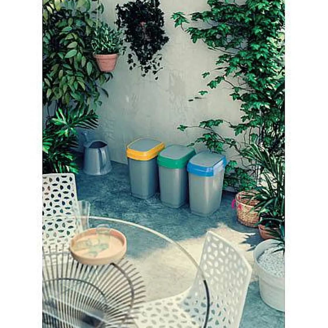 Brico Kis Vuilsnisbak 'Dual Swing Eco' Groen En Grijs 50 L Hot