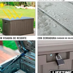 Lifetime Kussenbox 439L 127,9X67,2X64Cm-Brico New