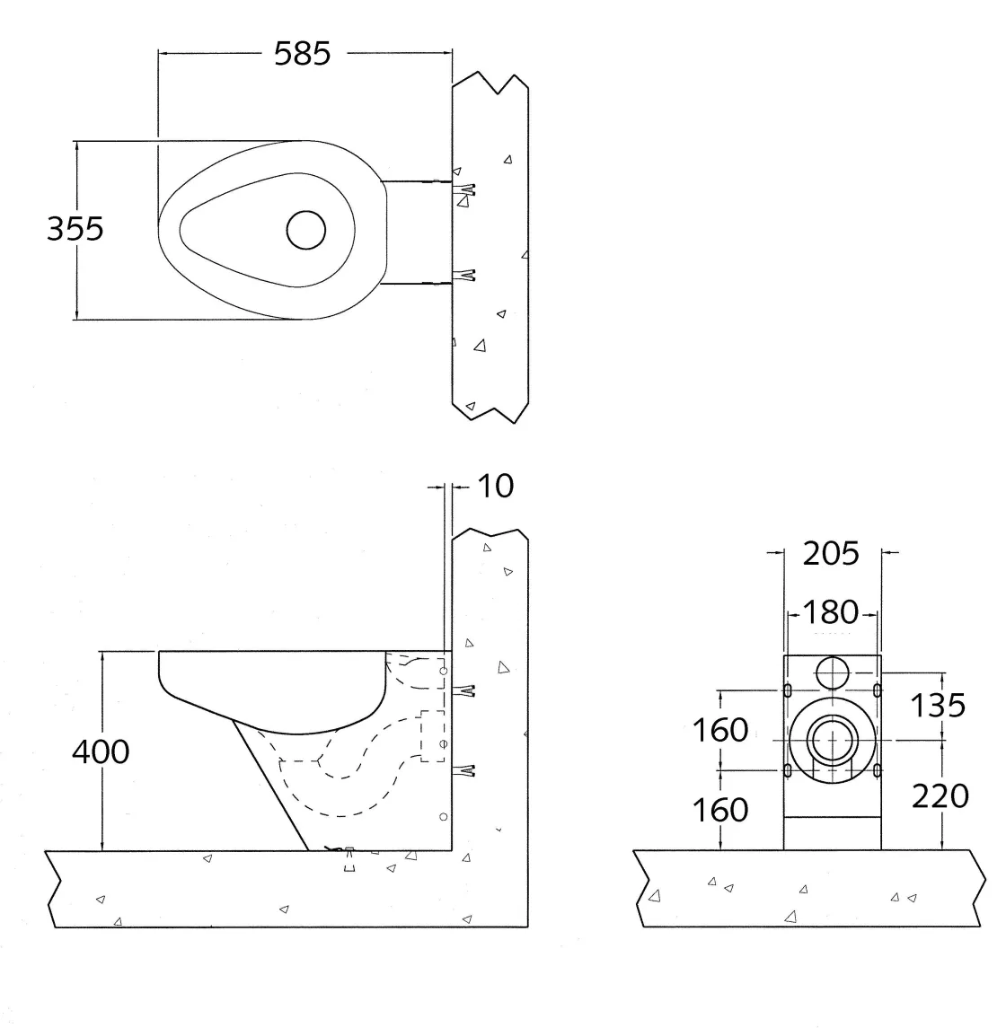 Brico Loggere Wandcloset Robusto I 355X585X350Mm Rvs Wit Online