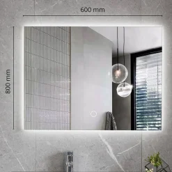 Brico Lomazoo Badkamerspiegel Bryce Met Led Verlichting 60 X 80 Cm Outlet