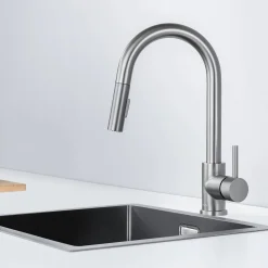 Brico Lomazoo Keukenkraan Met Uittrekbare Uitloop Mason Gun Metal Antraciet