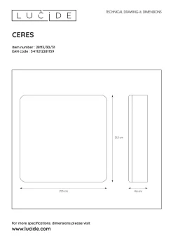 Brico Lucide Plafondlamp Led Ceres Wit 30W Online