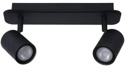 Brico Lucide Plafondspot Lennert Zwart 2Xgu10 5W