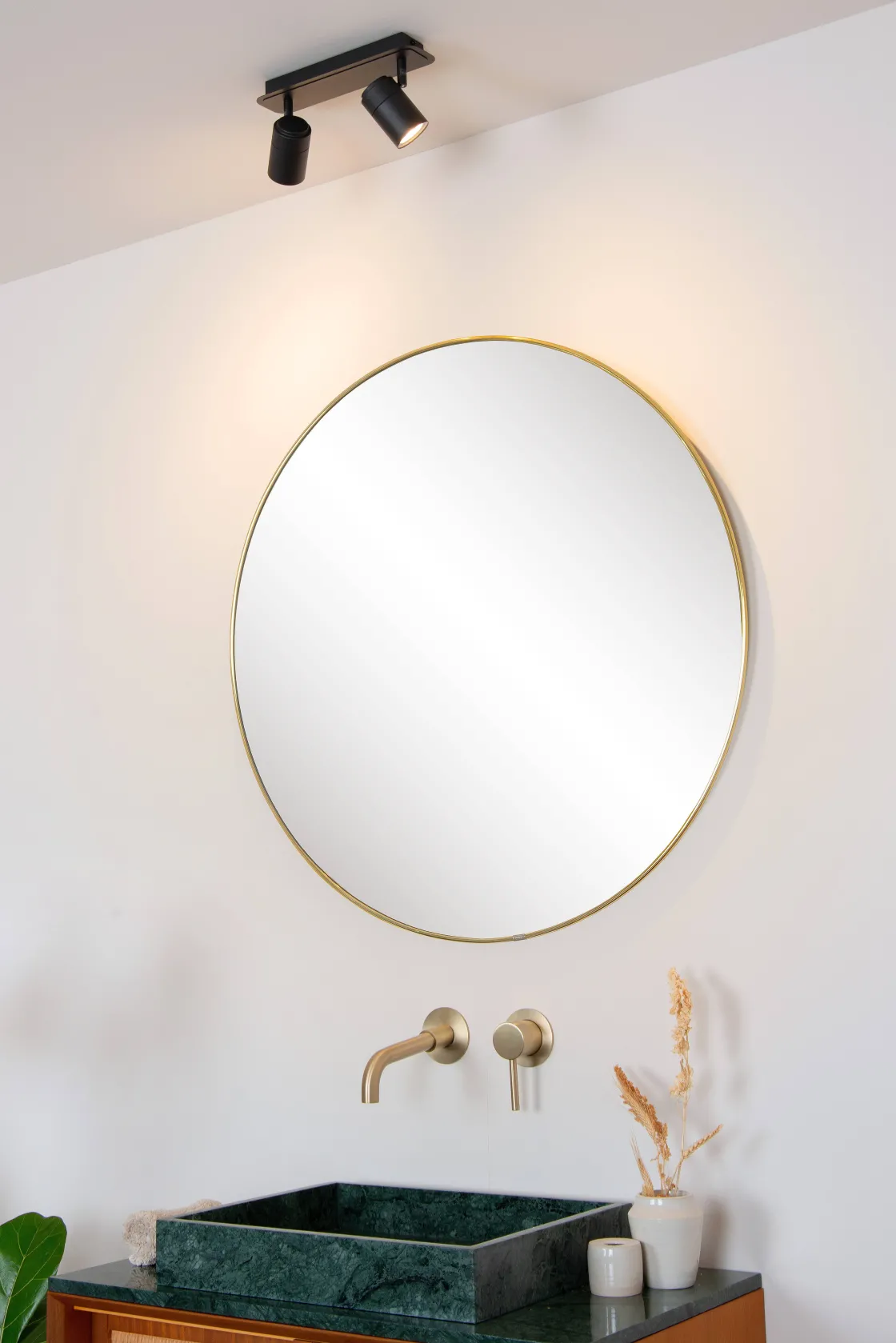 Brico Lucide Plafondspot Lennert Zwart 2Xgu10 5W