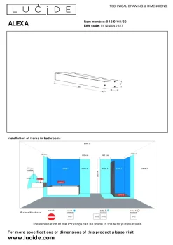 Brico Lucide Wandlamp Alexa Zwart 8W Sale