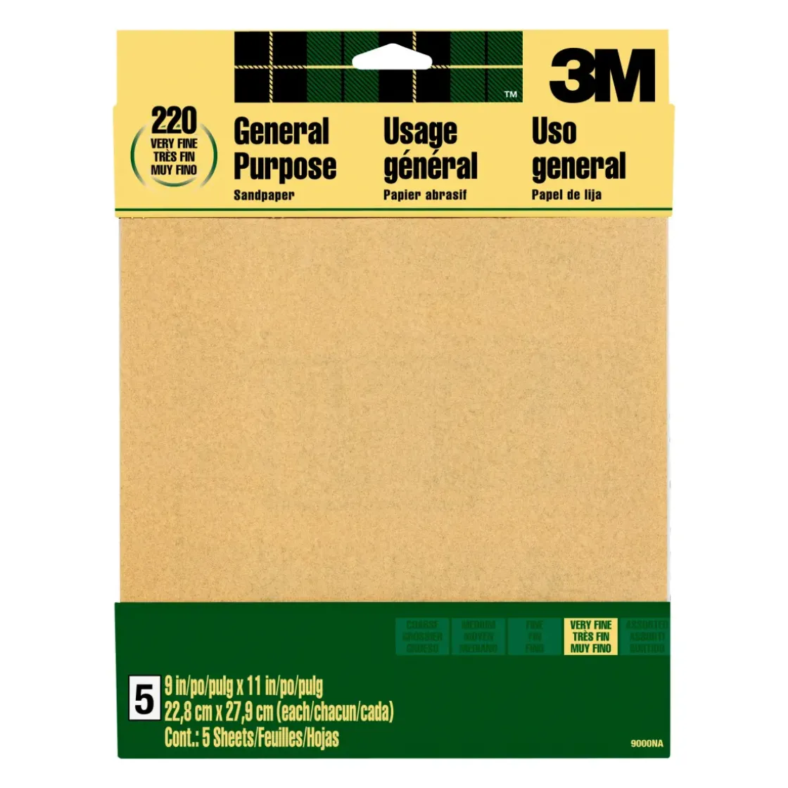 3M Schuurpapier Aluminiumoxide Zeer Fijn 5St/Pak-Brico Best