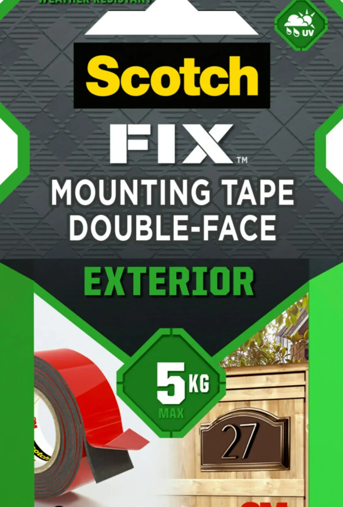 3M Scotch Montagetape Voor Buiten 5344-1915-P 19Mm 1,5M-Brico Discount