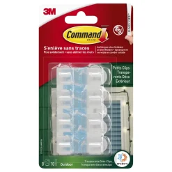 3M Transparente Deko-Clips Outdoor Command™ 17017Clr-Aw-Brico
