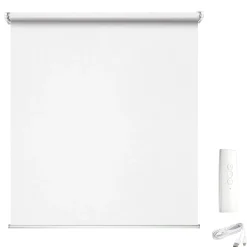 Madeco 1310 Gemotoriseerd Lichtdoorlatend Rolgordijn E-Roll Wit 120X250Cm-Brico Discount