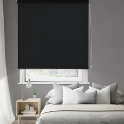 Madeco 1499 Verduisterend Rolgordijn Effen Zwart 150X250Cm-Brico Discount