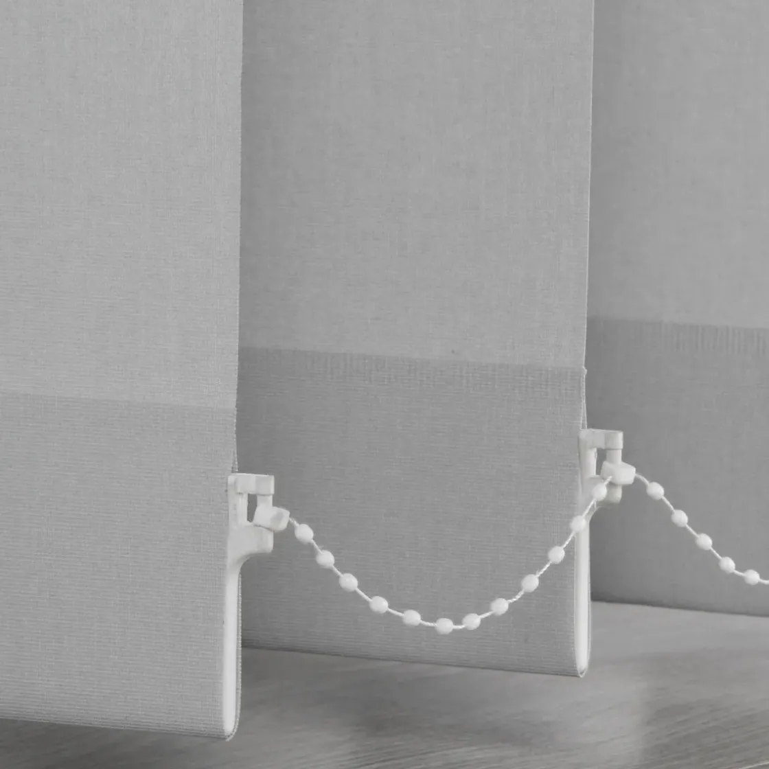 Madeco 4196 Verticale Lamellen Compleet Lichtdoorlatend Grijs 12,7 X 260 Cm + Rail 200 Cm-Brico